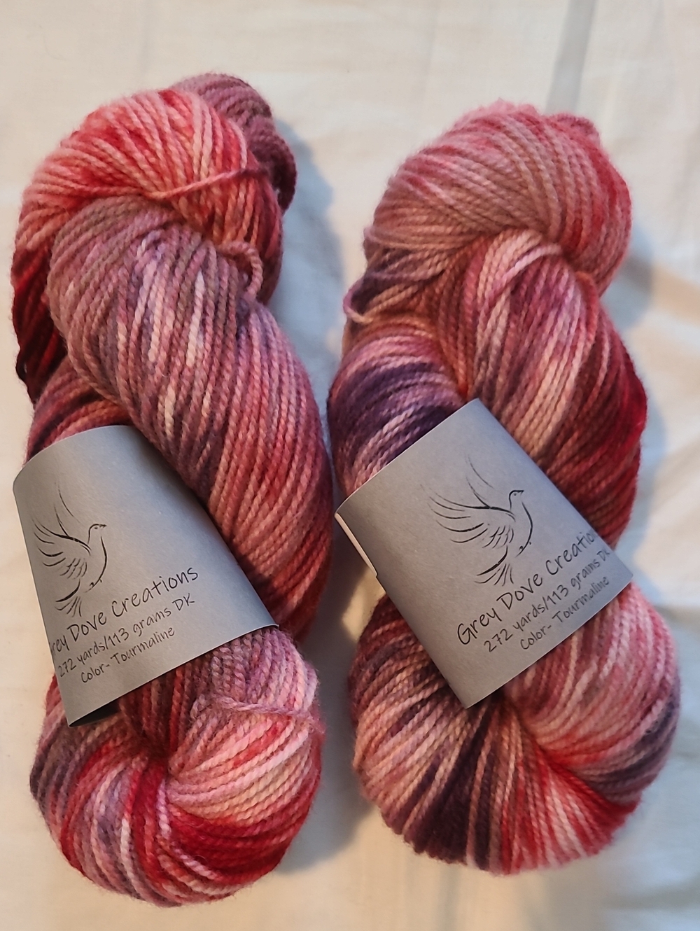 Hand-Dyed Yarn By Grey Dove Creations, 2 Pk, Colorway Tourmaline